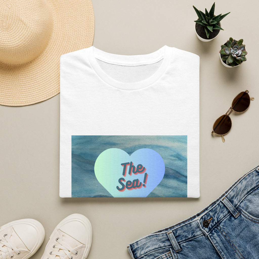 Wave Design + I ❤️ the sea Unisex (original design Jenifergcreates) Softstyle T-Shirt
