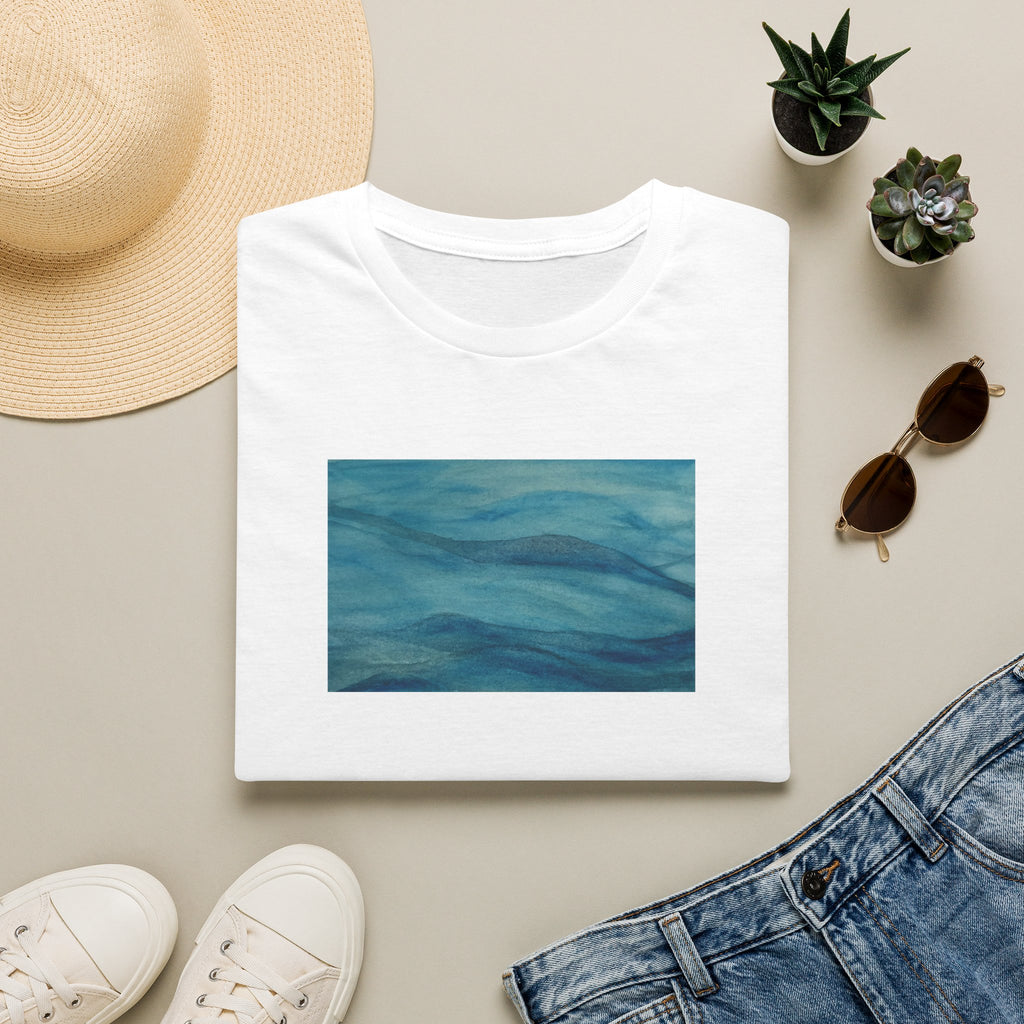 Wave Design (original design watercolour Jenifergcreates) Unisex Softstyle T-Shirt
