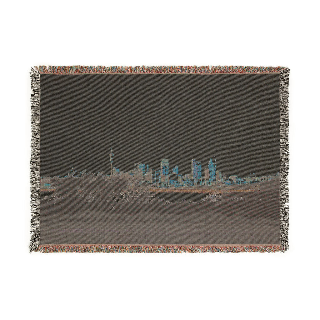 Aucklsnd City morning scape (original photograph Jenifergcreates) Woven Blanket