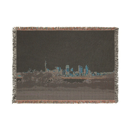 Aucklsnd City morning scape (original photograph Jenifergcreates) Woven Blanket