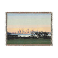 Aucklsnd City morning scape (original photograph Jenifergcreates) Woven Blanket