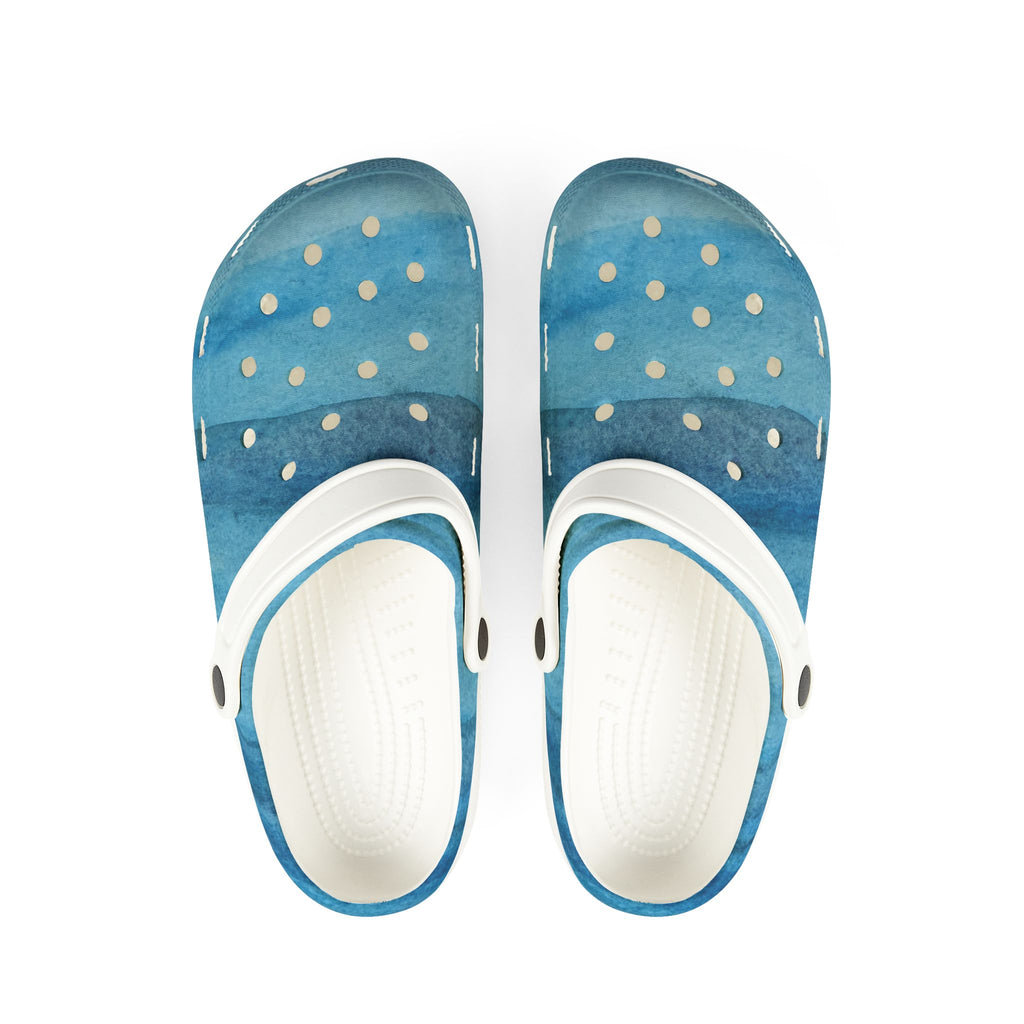 Original wave design watercolour (Jenifergcreates) EVA Foam Rubber Shoes (AOP)